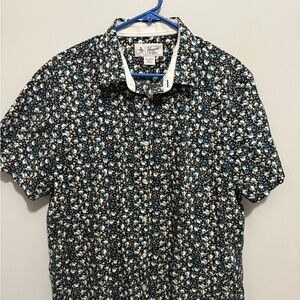 Original Penguin Black and White Casual Button Down Shirt